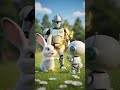Rabbit vs Robot 🤖🐰 | Funny AI Cartoon Story #aicartoon #ai #fyp #funnycartoon