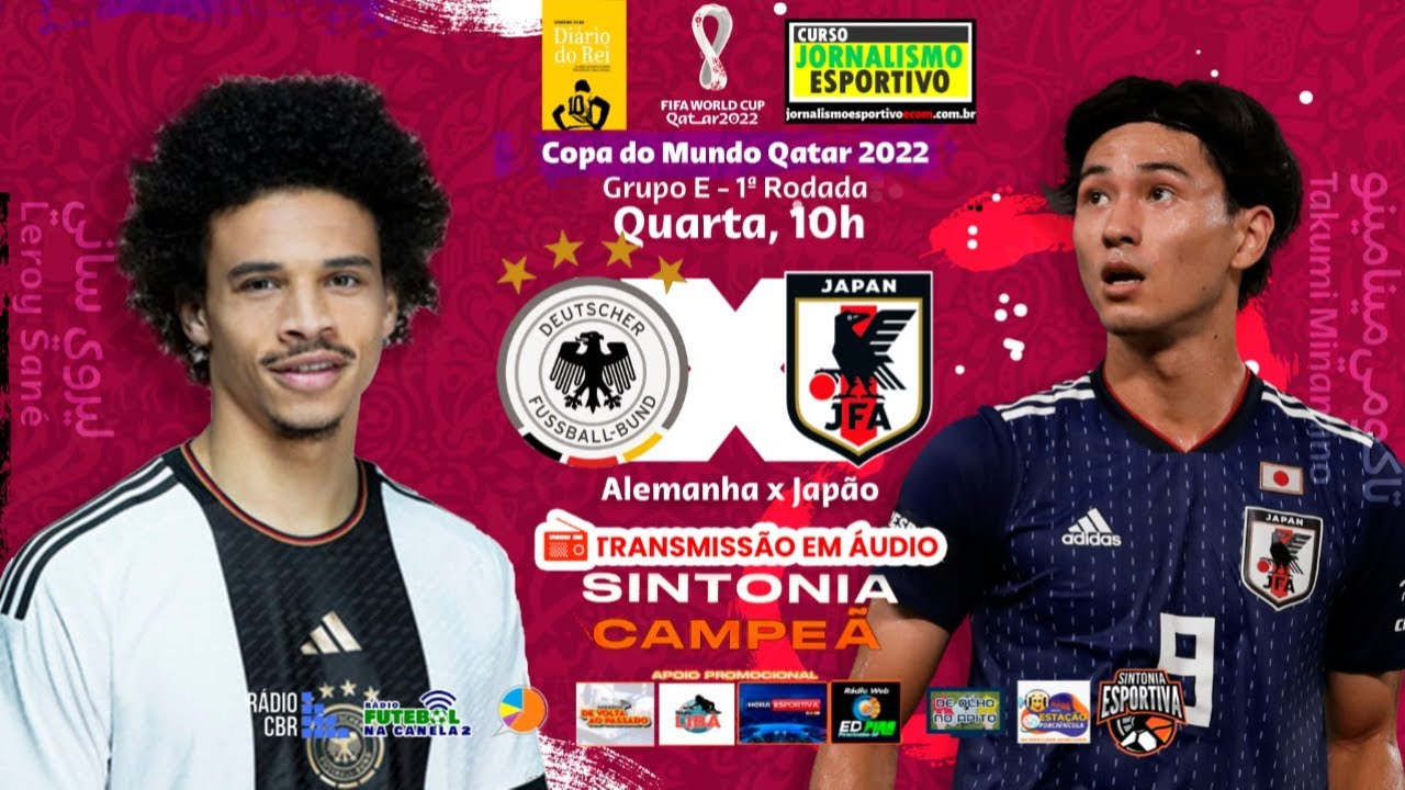 ALEMANHA X JAPÃO AO VIVO - COPA DO MUNDO 2022 