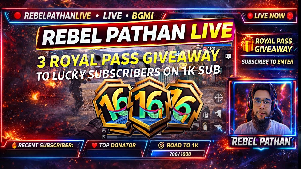 🔥 REBEL PATHAN LIVE 🔴 BGMI RUSH GAMEPLAY | ROAD TO 10K