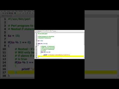 Nested if statement program in Perl || #shorts
