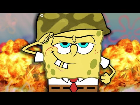 Spongebob calls in an air strike