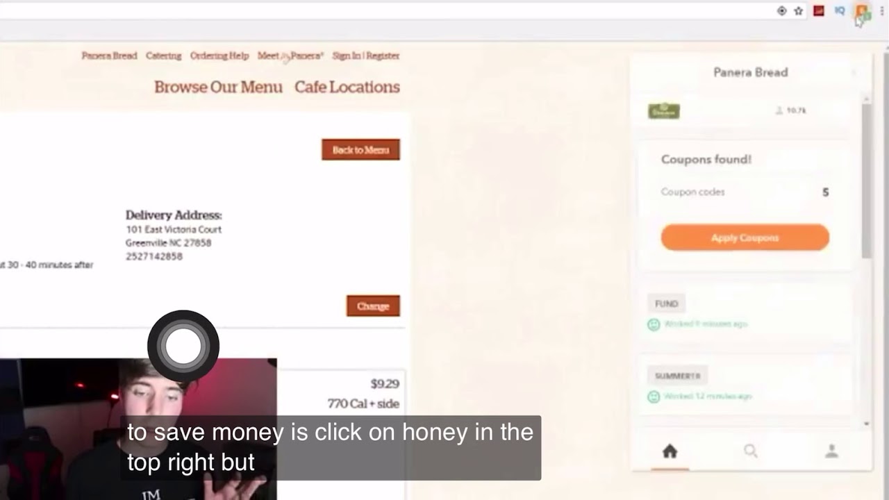 MrBeast links his warehouse address during a honey ad - YouTube