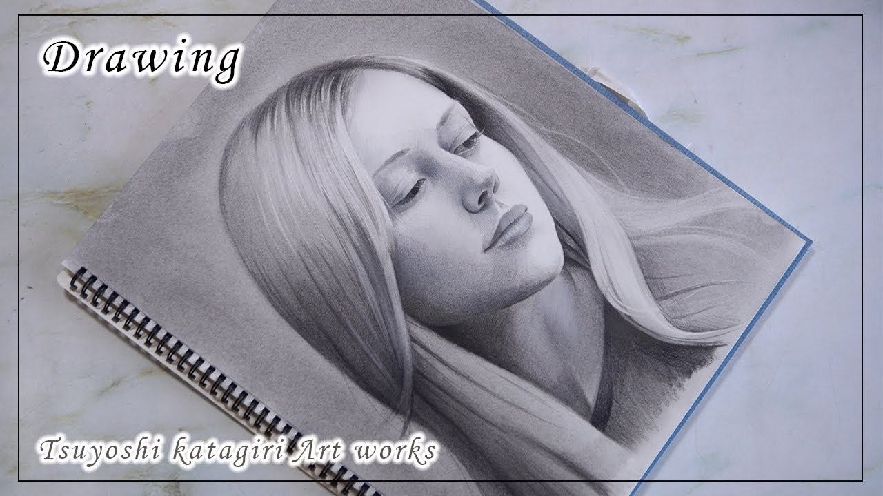 【デッサン】人物の顔を描く「鉛筆、色鉛筆、木炭、パステル」/Drawing