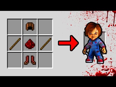 COMO FAZER O BONECO ASSASSINO CHUCK NO MINECRAFT! (CUIDADO) - COMO FAZER O BONECO ASSASSINO CHUCK NO MINECRAFT! (CUIDADO)