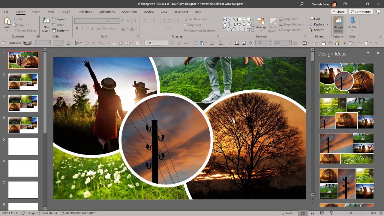 Working with Pictures in PowerPoint Designer (03) - YouTube