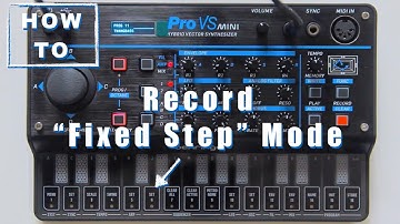 Fixed Step Mode Behringer Pro Vs Mini User Video Manual How to