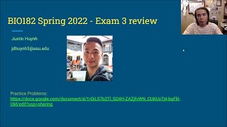 ASU Tempe BIO 182 Spring 2022 - Exam 3 Review