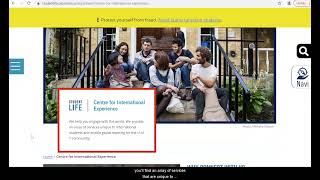 How to navigate the Centre for International Experience Website