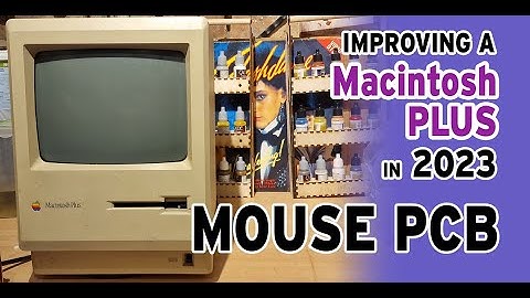 A modern Mouse on a Mac Plus. PCB design USB mouse solution.