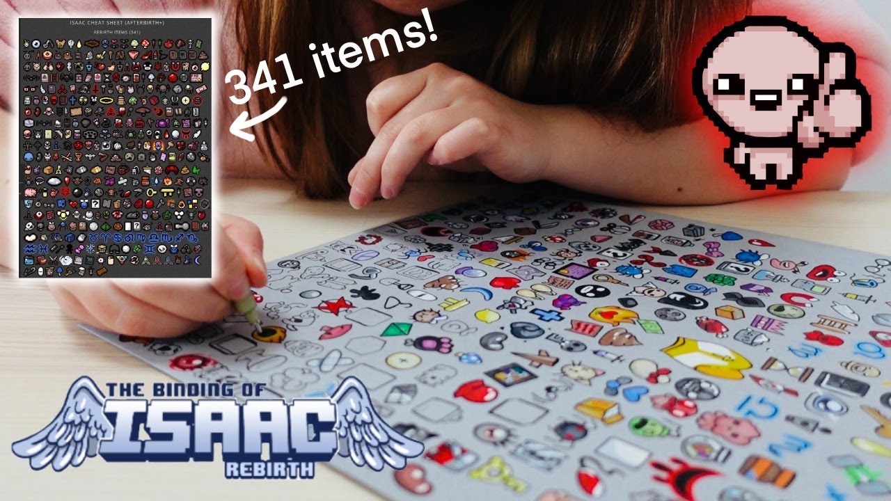 Drawing all 341 items from the Binding of Isaac for fun
