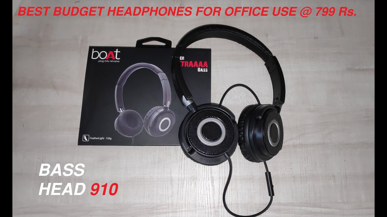 BOAT BASS HEAD 910 BEST BUDGET HEADPHONES FOR OFFICE USE 799 Rs