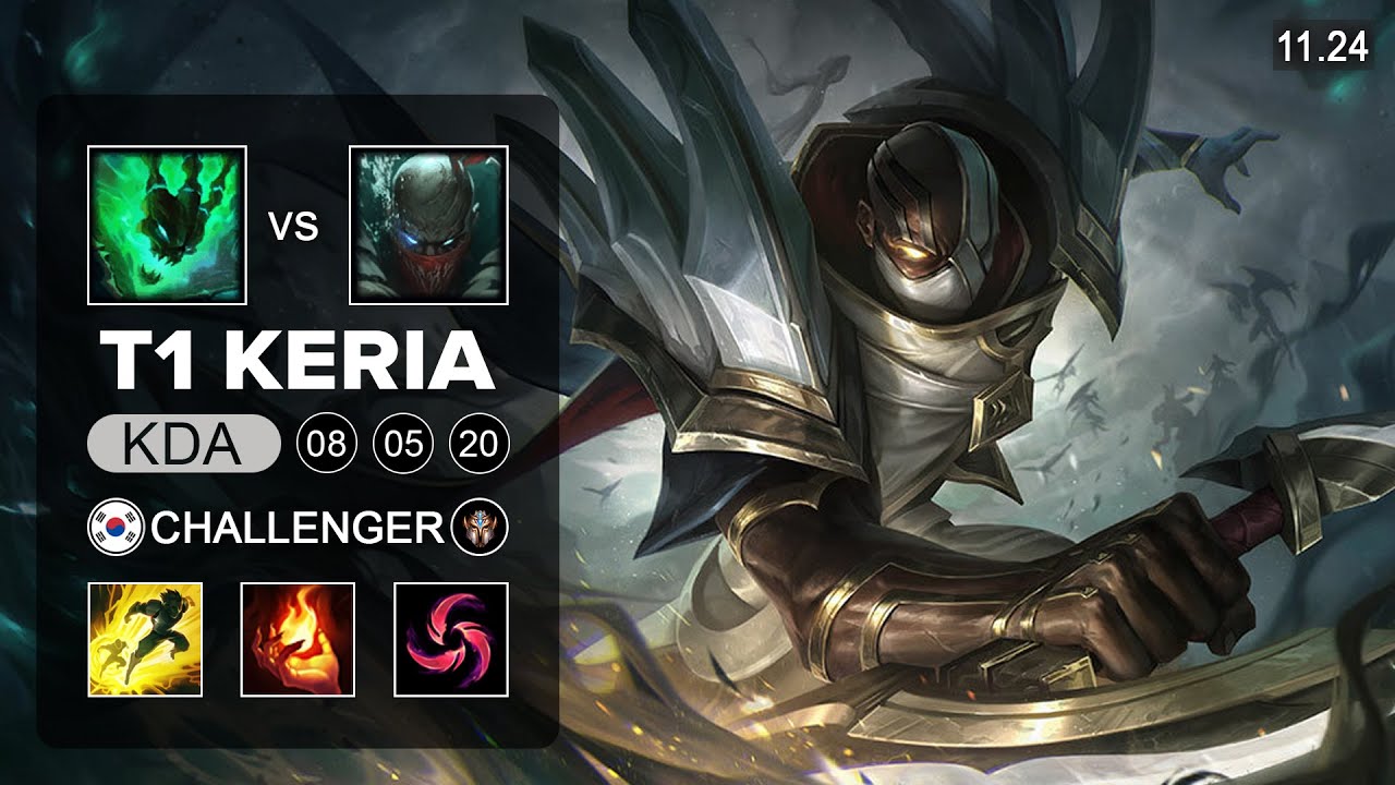 T1 Keria Pyke Support - KR Challenger - PreSeason 12 Patch 11.24