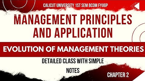 Calicut University 1st Sem Management Principles and Application Chapter 2 Exam oriented