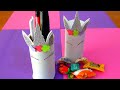 Dulcero y Porta-lapices de Unicornio con tubos de papel higiénico - Reciclaje