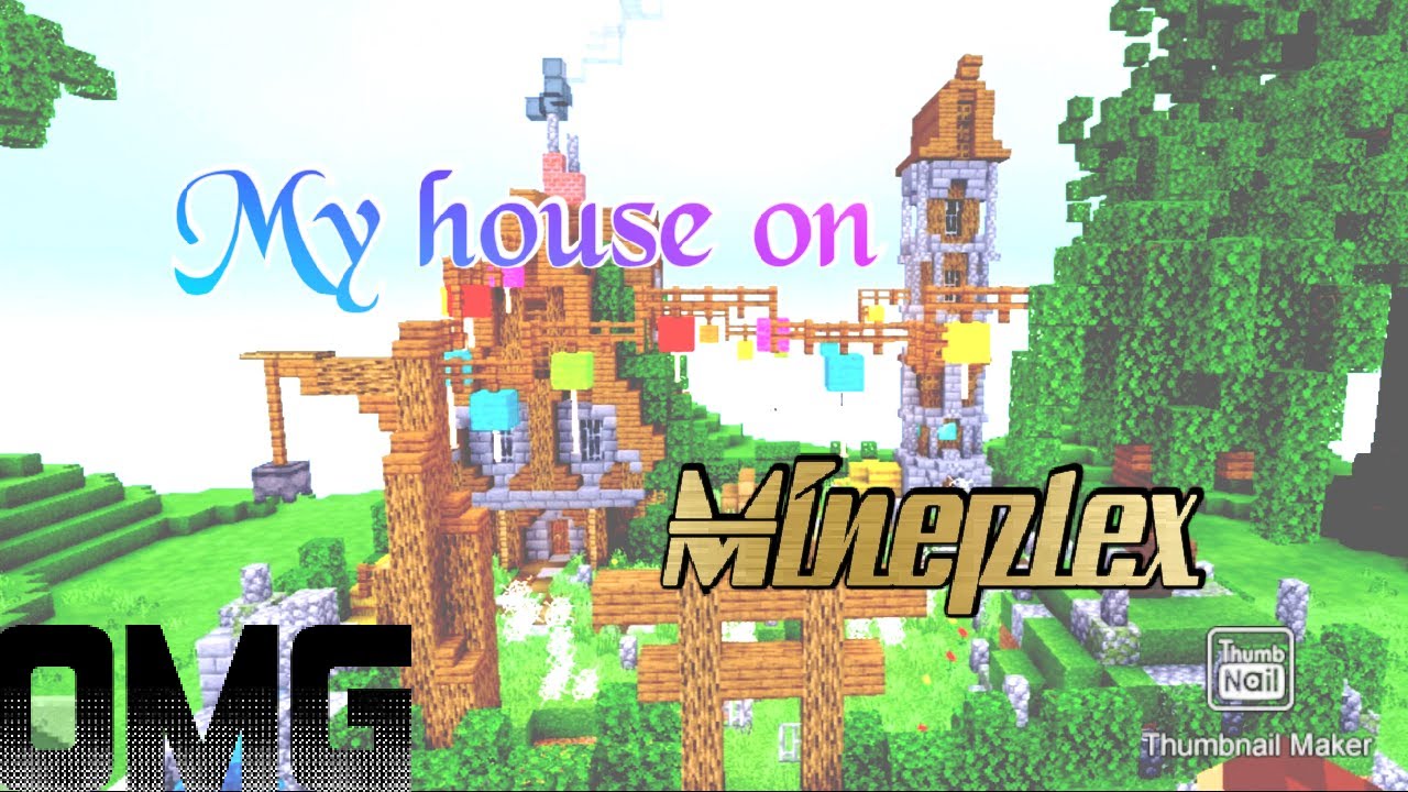 My building on MINEPLEX (noob house) - YouTube