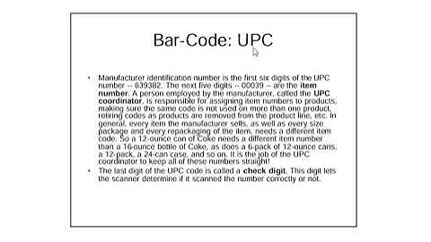 Bar Code Reader & Check Digit Calculation- EASY TO UNDERSTAND