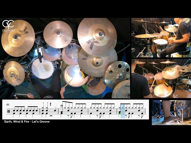 Let's Groove - Earth, Wind & Fire / Drum Cover By CYC (@cycdrumusic )  score & sheet music class=