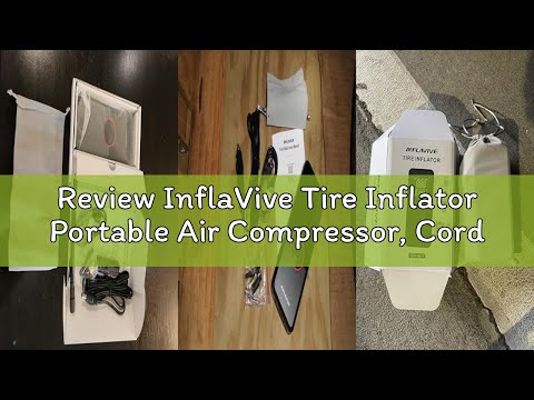 Review InflaVive Tire Inflator Portable Air Compressor, Cordless Electric Bike Pump 150PSI Fast Infl