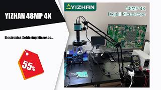 YIZHAN 48MP 4K Electronics Soldering Microscope FULL HD 1080P HDMI Camera USB Software 1-150x Lens S