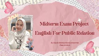 English For Public Relation | Midterm Exam Project 1