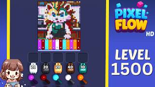 Pixel Flow Level 1500 Solution Walkthrough