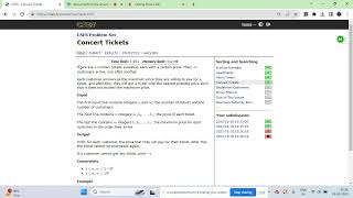 CSES | Sorting and Searching | 3. Ferris Wheel | 4. Concert Tickets | CSES | 19.10.23