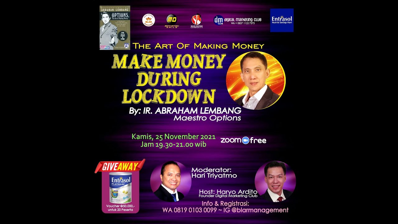 Make Money During Lockdown by Abraham Lembang - Maestro Options