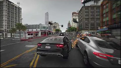 GTA 5 REAL Los Angeles Traffic Gameplay with Audi RS7 | 4K PC Mods