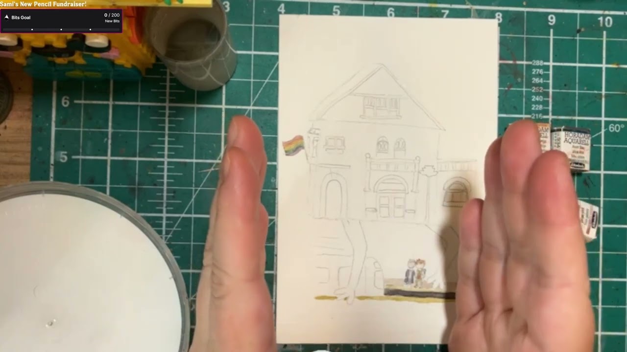 I like subway stations and trains and whimsy, so here's Baba Yaga station, watercolour painting