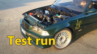 First test drive - BMW E36 with Volvo T5 Turbo engine swap