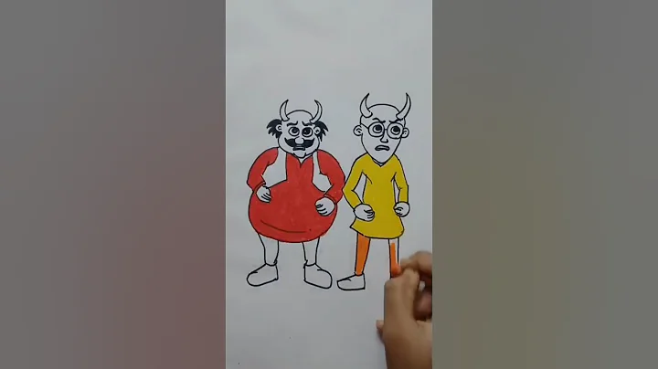 Motu Patlu drawing easy 👌/ #motupatlu #drawing #motupatlufun #shorts #kids #ytshorts #funny #viral .