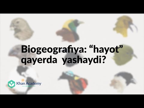 Video: Biogeografiya tushunchasi nima?