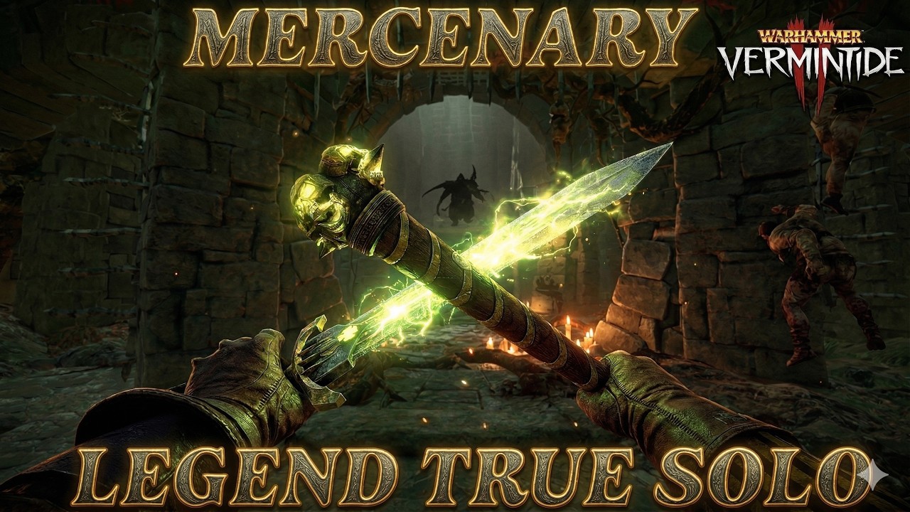 Mercenary - Legend True solo - Mace Sword/Repeater - Blood in the Darkness - Warhammer Vermintide 2