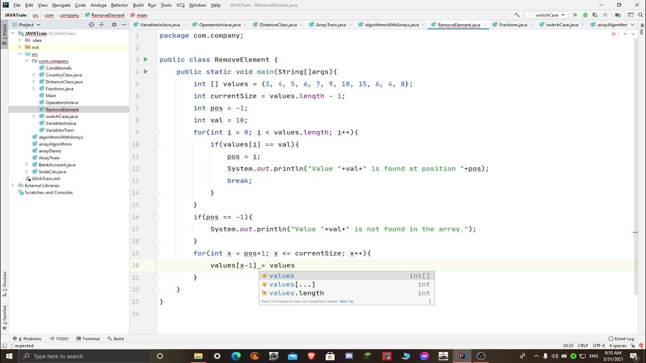 Arrays in Java remove elements part#3 تعلم جافا مع نور Array أزالة ...