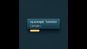 NumPy np.arange() function