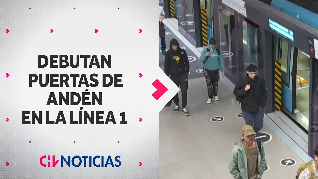 Debutan las puertas de andén de Línea 1 en el Metro de Santiago en el súper lunes