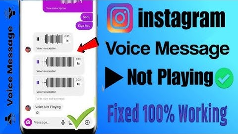 🫣Instagram Voice Message Not Working  2025 | instagram voice message not playing problem today