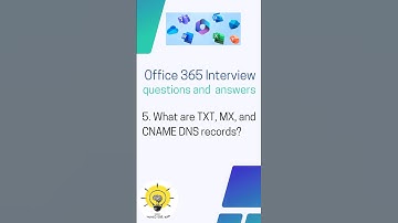 What are TXT, MX and CNAME DNS records , Office 365 interview questions #shorts #youtubeshorts