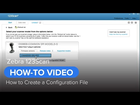 Zebra 123Scan: How to Create a Configuration File