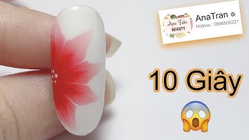 Vẽ Hoa Cúc Loang Trên Móng Tay Siêu Nhanh