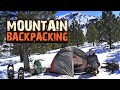 Snow BACKPACKING on a Wilderness MOUNTAIN!