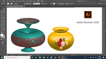 Make a realistic 3D design in adobe illustrator || 3D vase designs
