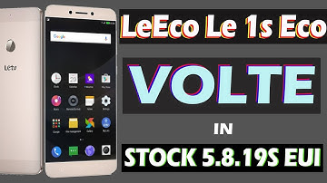VOLTE in   "Le 1s  / Le eco 1s -   requirement only ROOT
