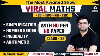 Bank Exams | Simplification | Number Series | Inequality | Arithmetic | Viral Maths #35 | Navneet