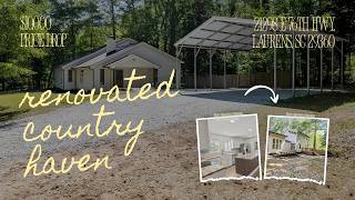 Renovated 3 Bedroom Home for Sale in Laurens SC 0 82 Acre Wooded Lot New Roof