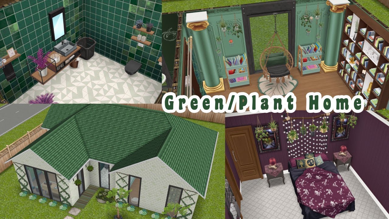 Green/Plant themed house Sims FreePlay Sims.designs80 YouTube