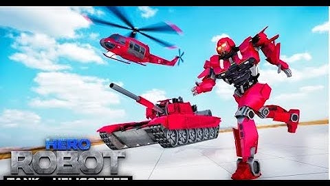 Amazing Helicopter Transform War Robot Hero Part-2 | New City Rescue Tank Shooting Android GamePlay