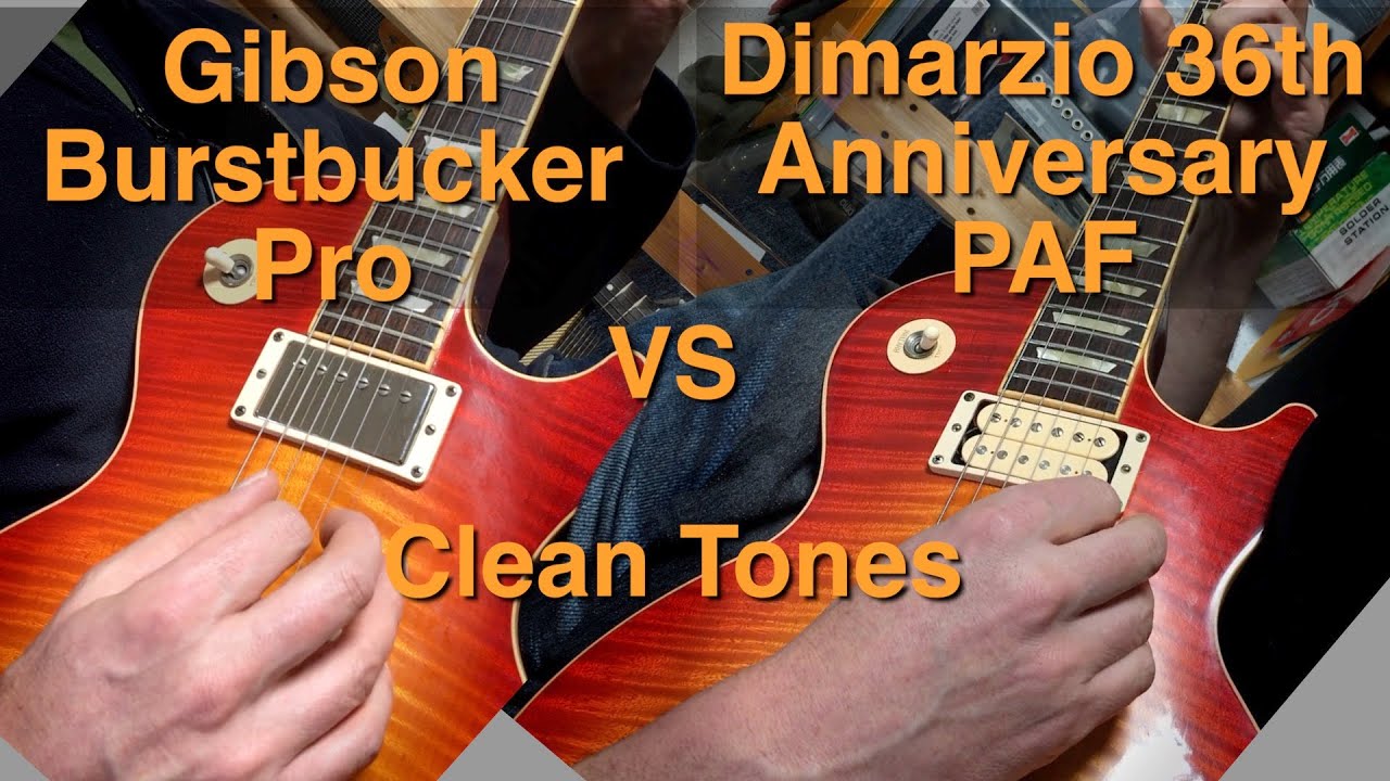 Dimarzio 36th Anniversary PAF vs Stock Gibson Burstbucker Pro PAF