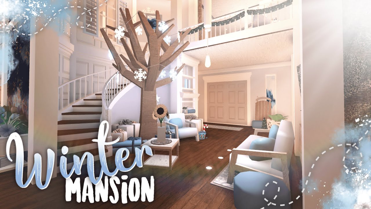 Bloxburg | Winter Christmas Family Mansion Part 1 | Roblox - YouTube