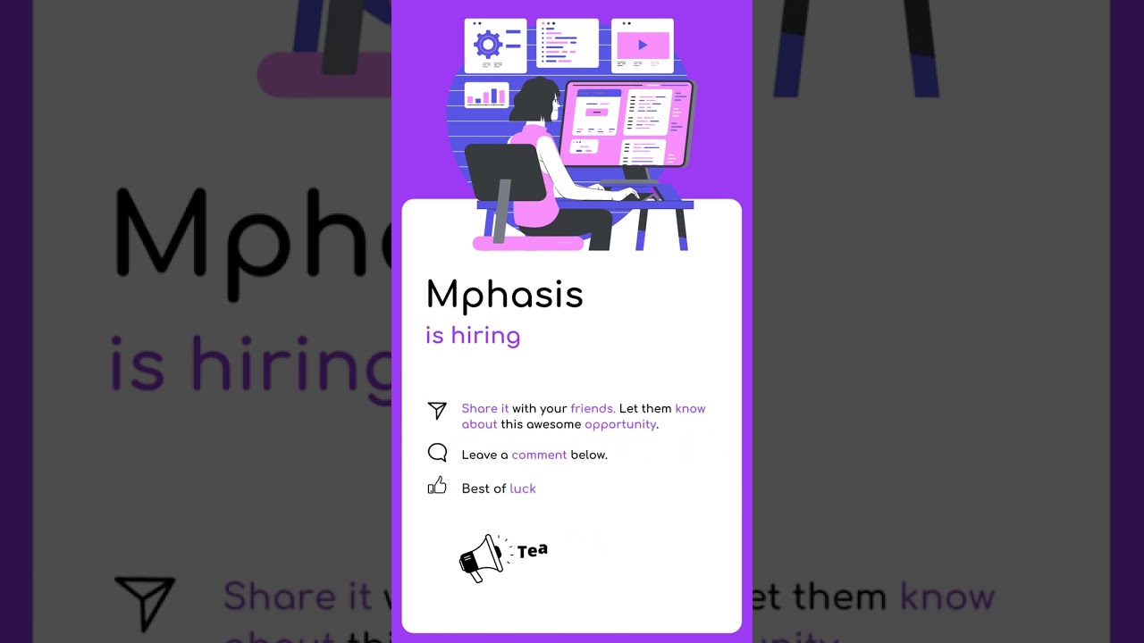 ❗️Mphasis Hiring for the position of Intern❗️